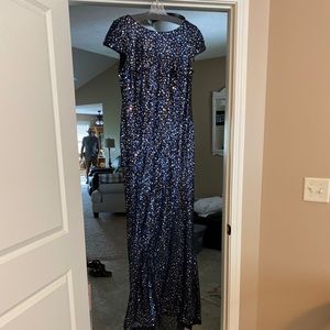 Calvin Kline blue formal gown.